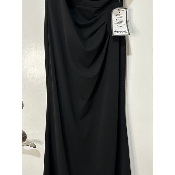 Betsy & Adam Women's Off-The-Shoulder Ruffle Gown Black Size 14 NWT Feminine - Picture 7 of 16